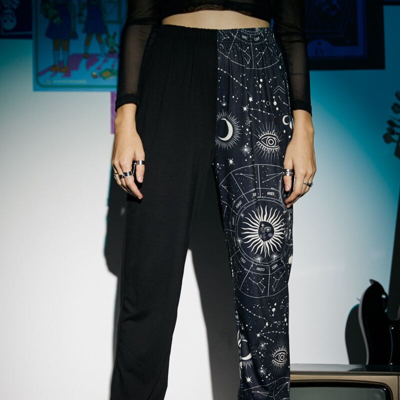 

Sun & Moon Graphic Sweatpants, Black