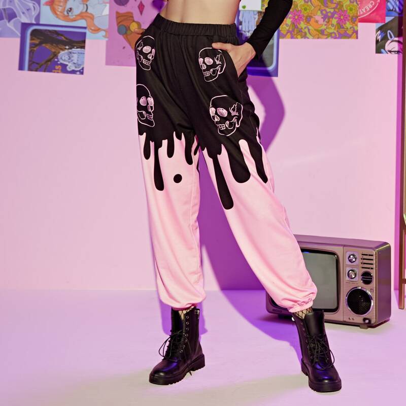

Skull Graphic Sweatpants, Multicolor