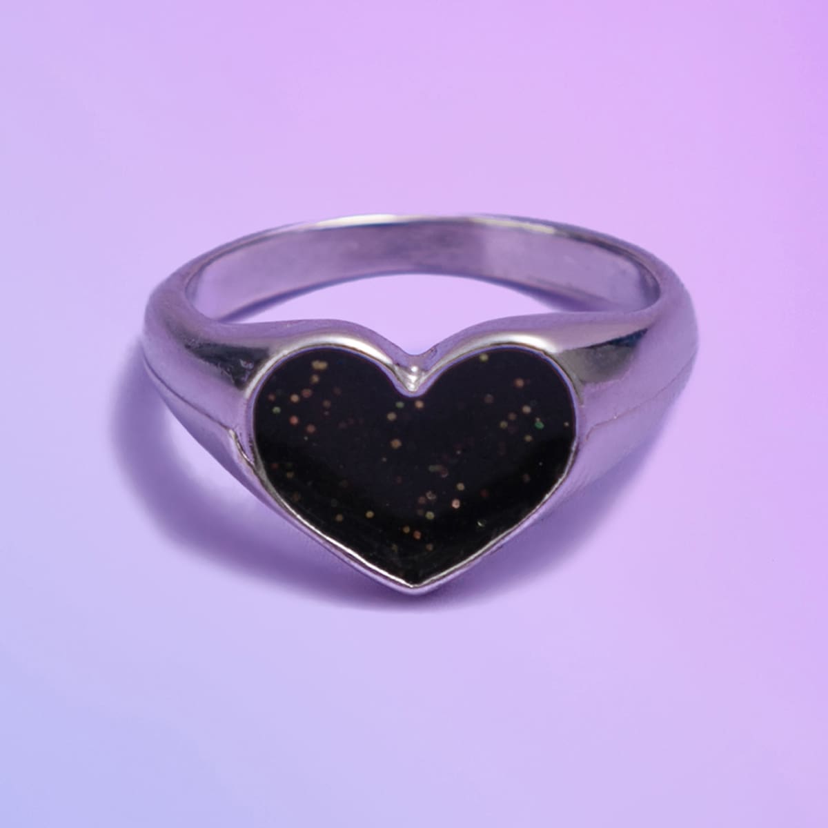 

Heart Graphic Ring, Silver