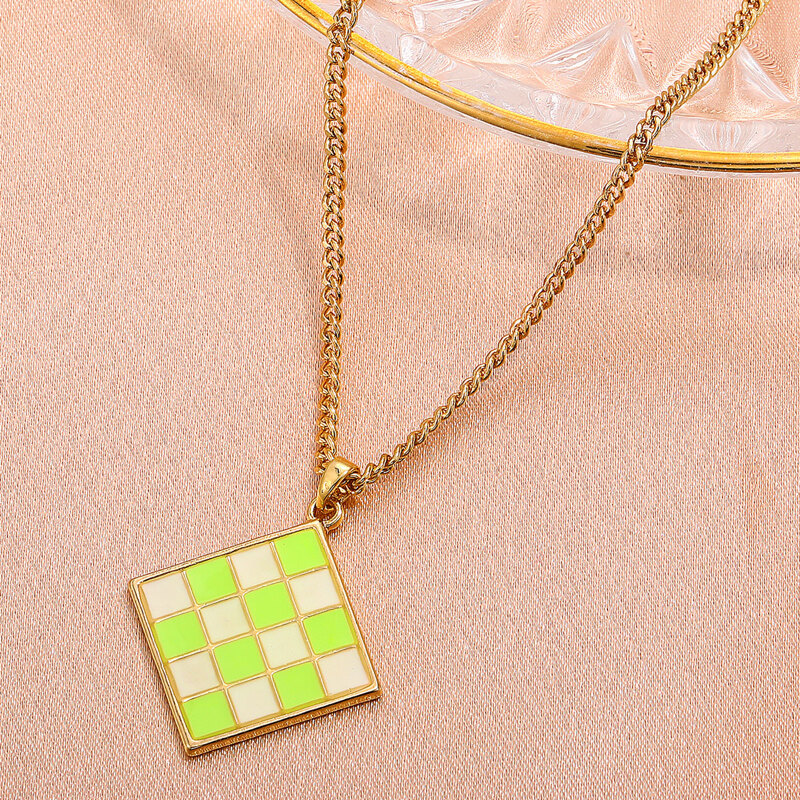 

Geo Decor Chain Necklace, Multicolor