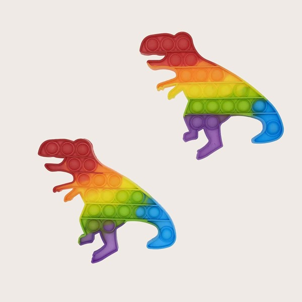 

1pc Dinosaur Shaped Random Push Pop Bubble, Multicolor