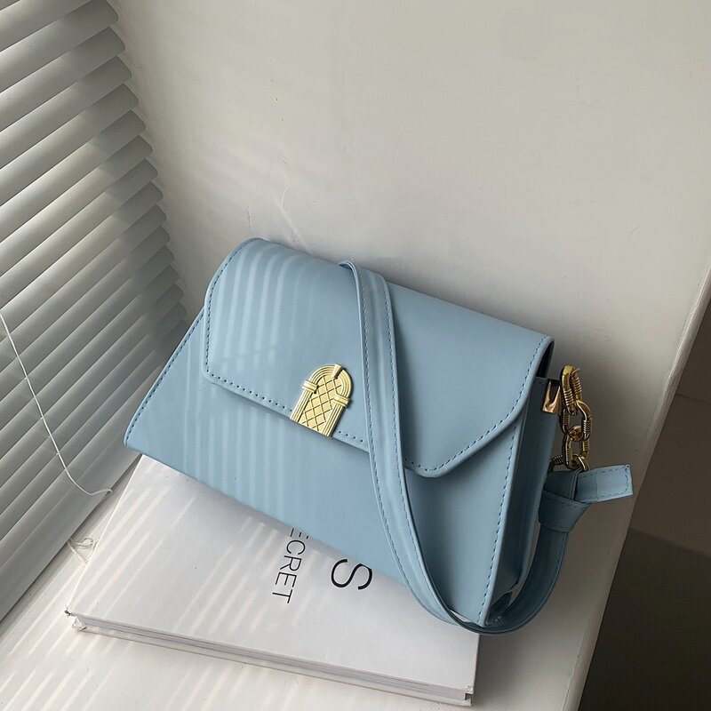 

Flap Shoulder Bag, Blue