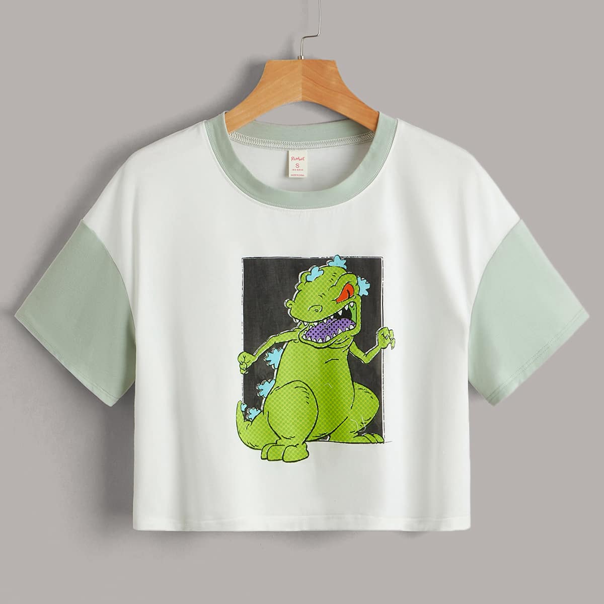 

Colorblock Cartoon Graphic Tee, Multicolor