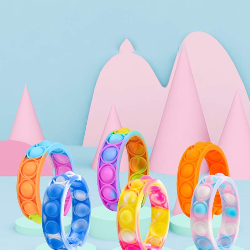 

1pc Random Push Pop Bubble Wristband, Multicolor