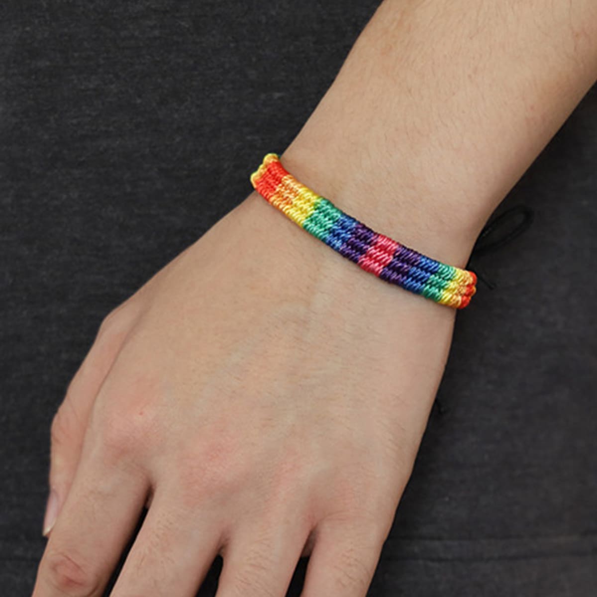 

Guys Color Block Braided Bracelet, Multicolor