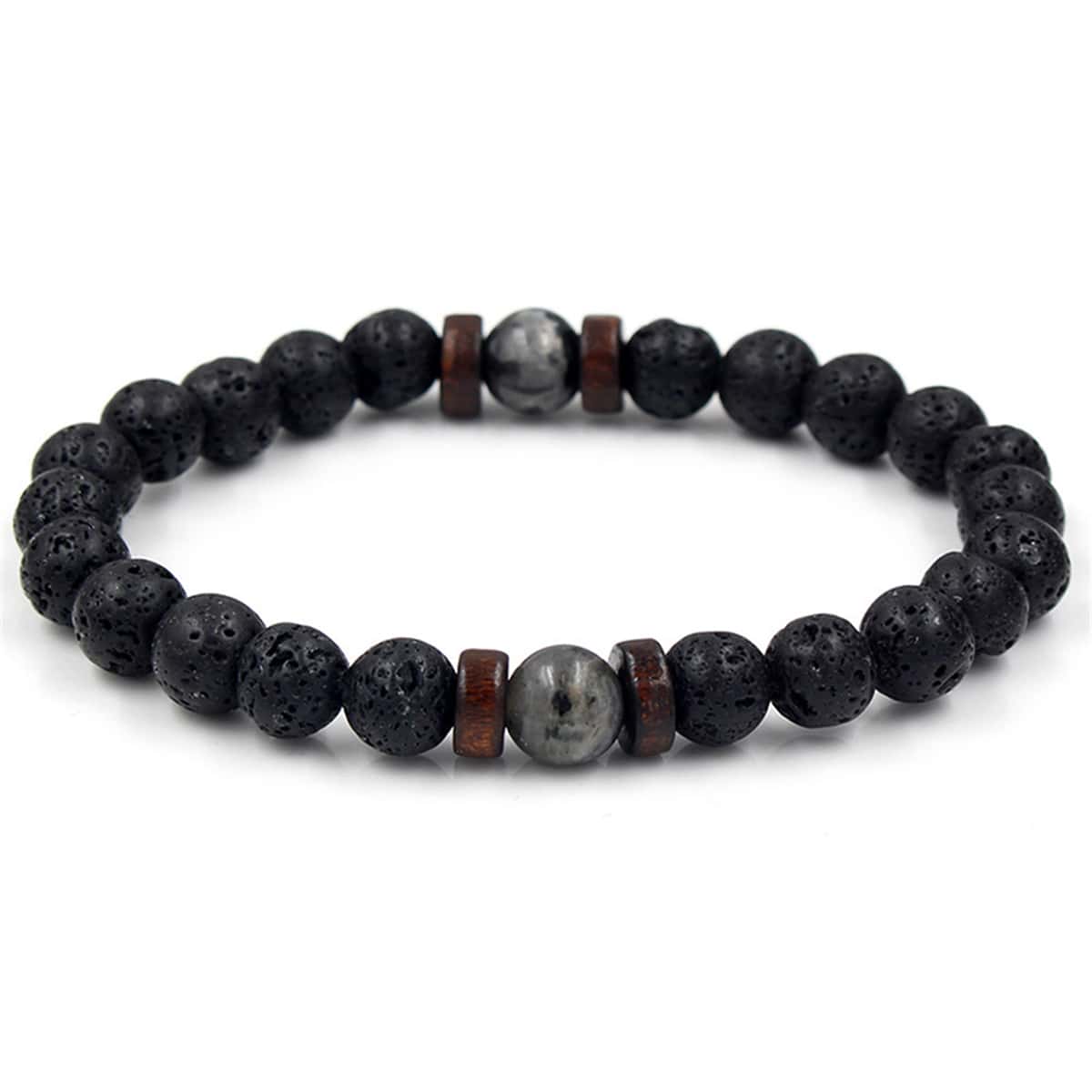 

Stone Beaded Bracelet, Black