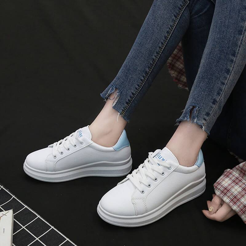 

Lace Up Front Skate Shoes, White