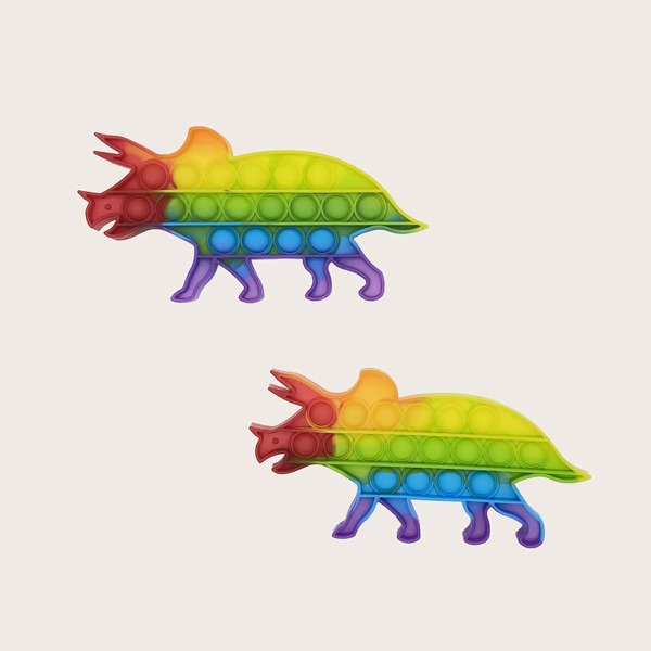 

1pc Dinosaur Shaped Random Push Pop Bubble, Multicolor