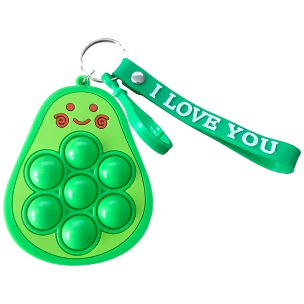 

1pc Avocado Shaped Push Pop Bubble, Multicolor