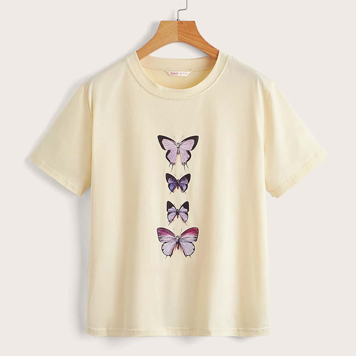 

Butterfly Graphic Tee, Apricot