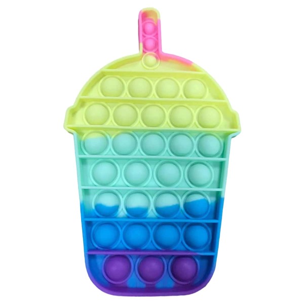 

1pc Cup Shaped Push Pop Bubble, Multicolor