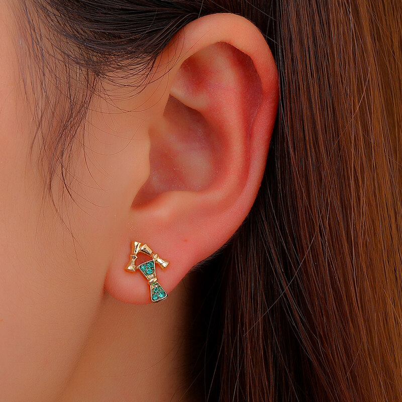 

Bow Decor Stud Earrings, Multicolor