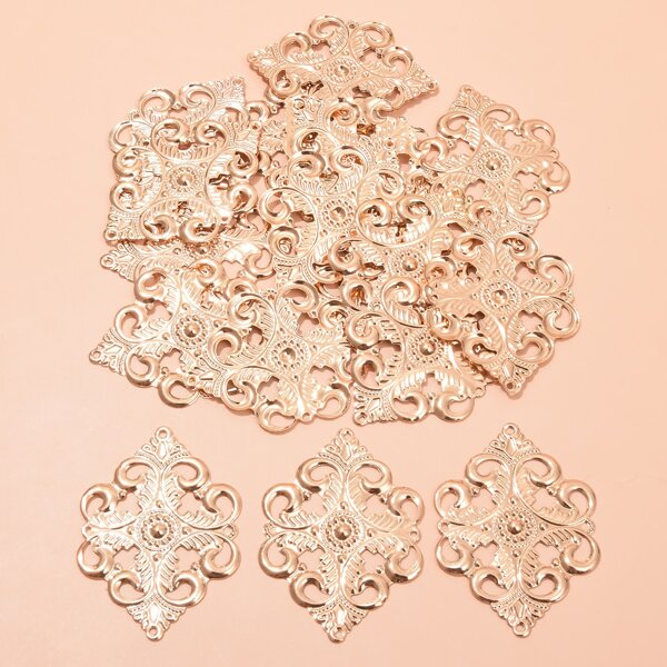 

20pcs Hollow Out DIY Jewelry Accessory, Gold