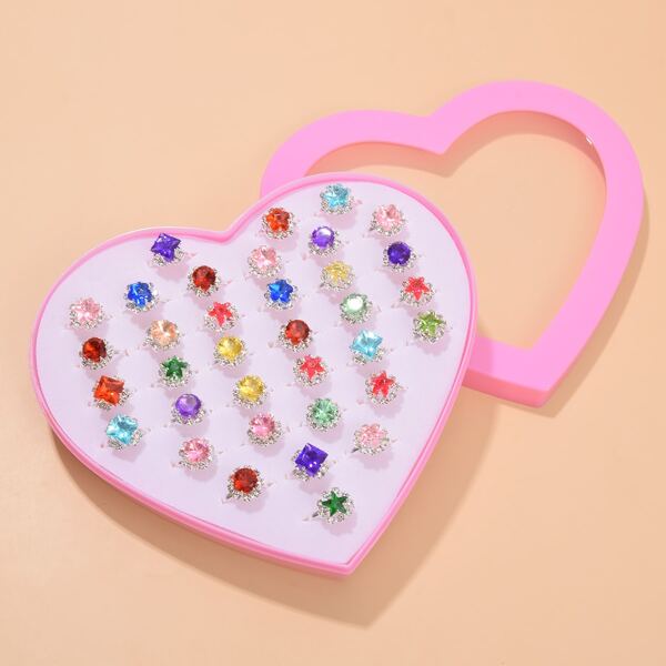 

36pcs Geo Decor Cuff Ring, Multicolor