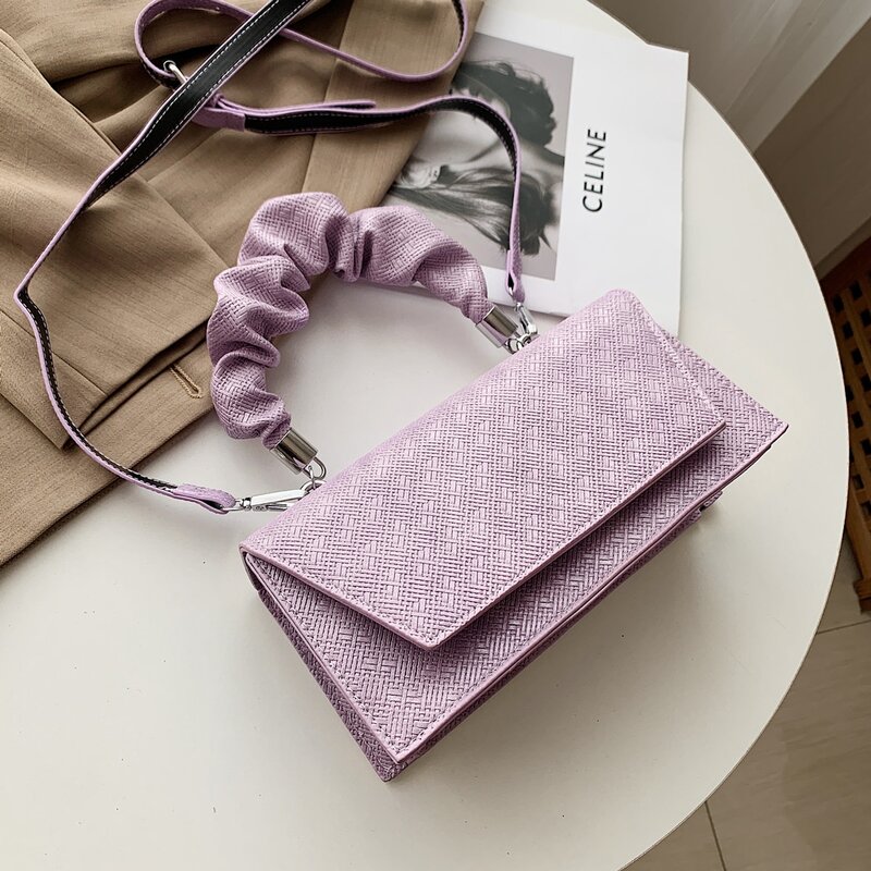 

Minimalist Flap Satchel Bag, Purple