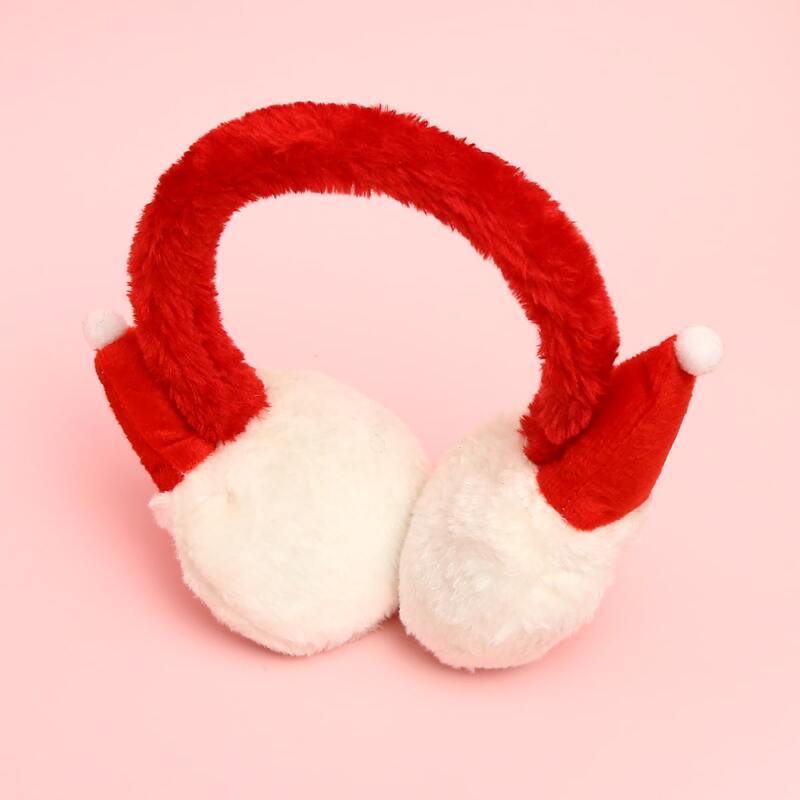 

Christmas Santa Claus Graphic Earmuffs, Red