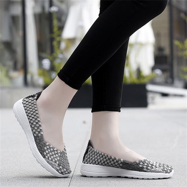 

Braided Slip On Sneakers, Multicolor
