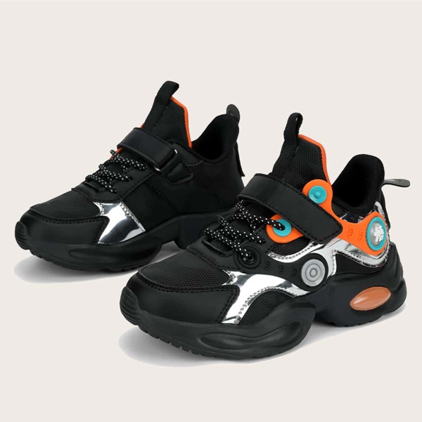 

Boys Chinese Graphic Chunky Sneakers, Black