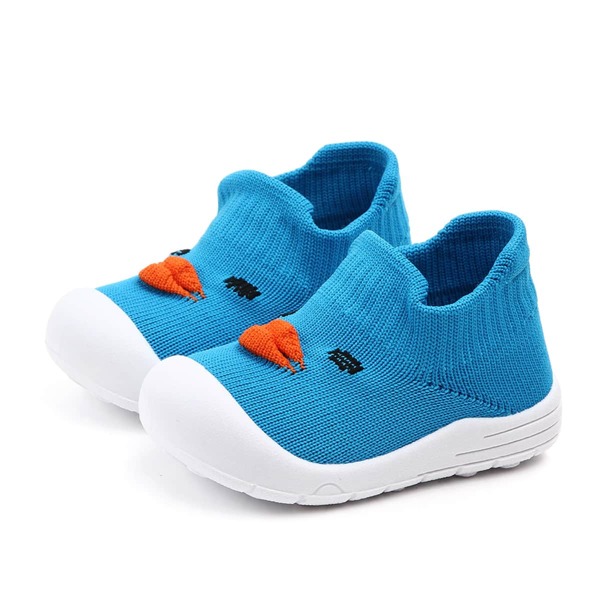 

Baby Cartoon Design Knit Detail Sneakers, Blue
