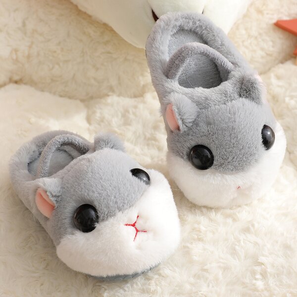 

Boys Cartoon Design Home Slippers, Grey