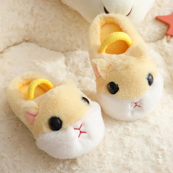 Girls Cartoon Design Home Slippers, Yellow