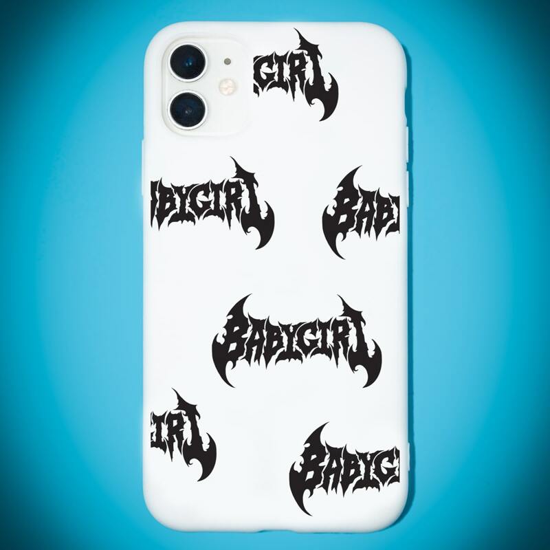 

Letter Graphic Phone Case, Black and white