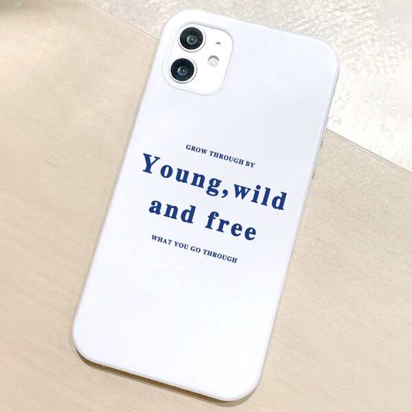 

Letter Graphic Phone Case, White
