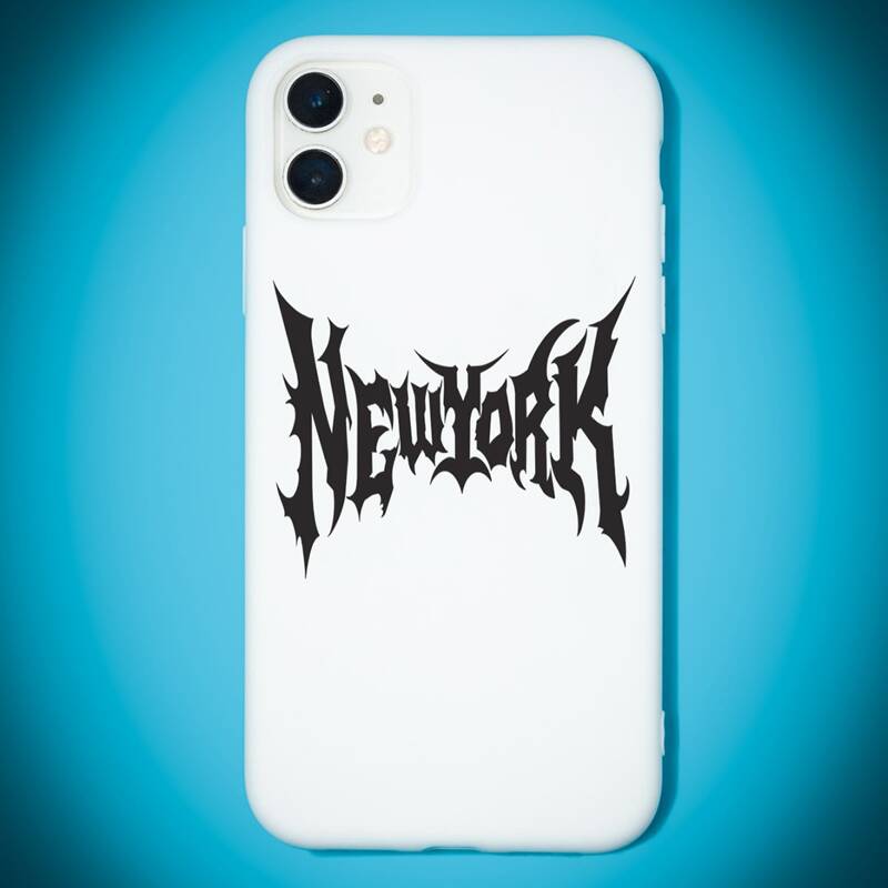 

Letter Graphic Phone Case, Black and white