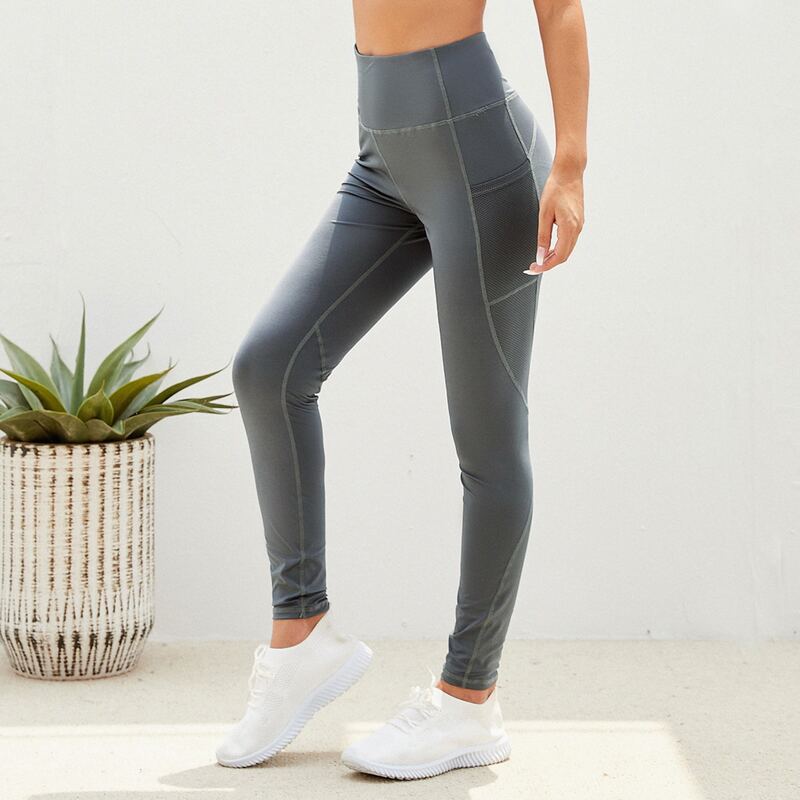 

Wide Waisted Phone Pocket Sports Leggings, Dark grey