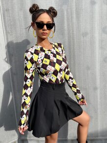 SHEIN Body con estampado de póker & rombo - Multicolor - Ver 5