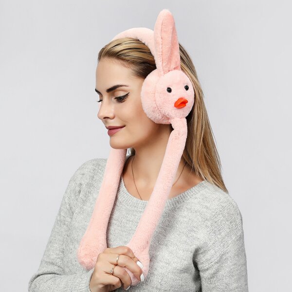 

Cartoon Design Earmuffs, Coral pink