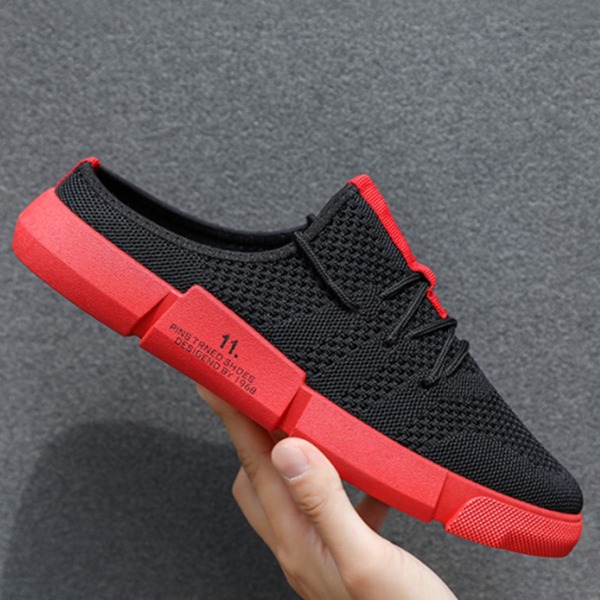 

Men Breathable Sneaker Slippers, Black