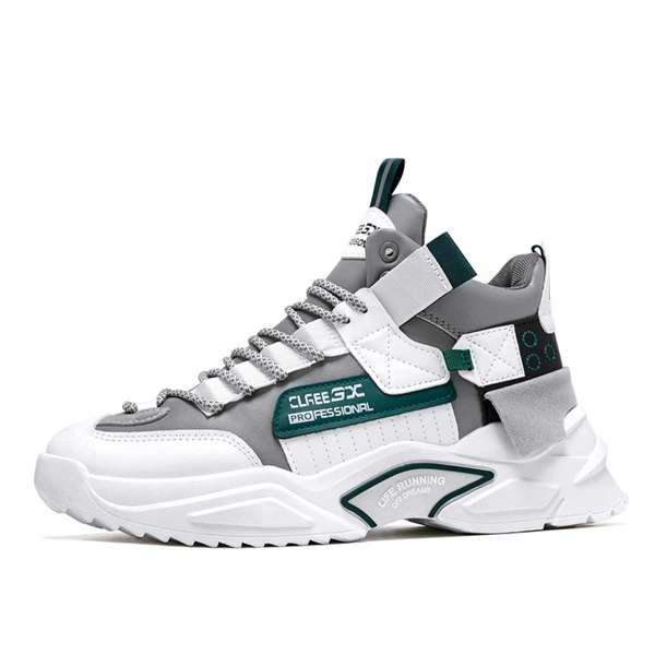 

Men Colorblock Letter Graphic Sneakers, Grey