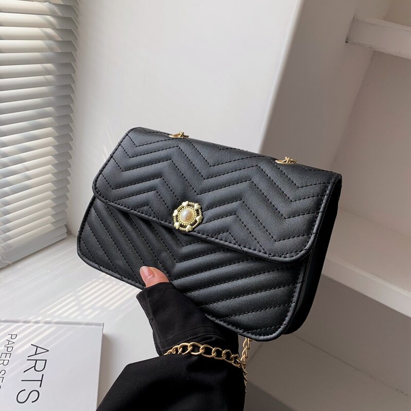 

Quilted Shoulder Bag, Black