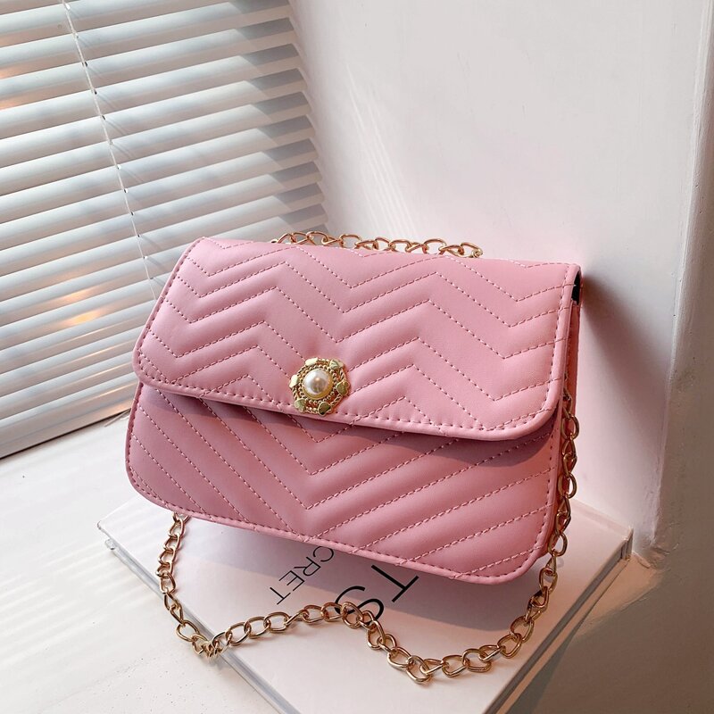 

Quilted Shoulder Bag, Pink