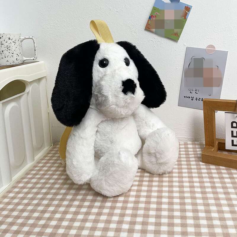 

Fluffy Dog Shaped Backpack, White
