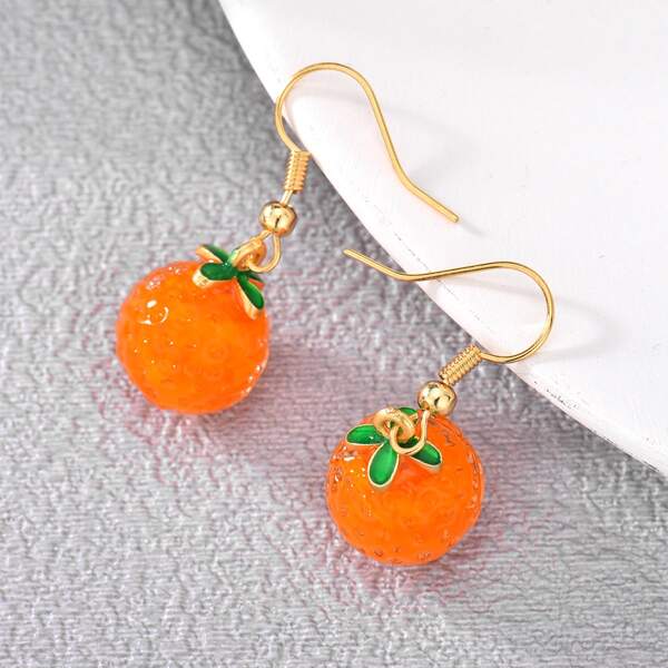 

18K Gold Plated Fruit Decor Drop Earrings