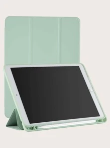 带防摔带和触控笔支架的平板电脑保护套，适用于 iPad Mini 4/5/6/9.7/10.2/10.5/Air4/Air5/10th/10.9/Pro11 英寸/Air11 (M2)/Air13 (M2)/Pro11 (M4)/Pro11 (M4) 2024 12.9 英寸 - 綠色 - 查看 1
