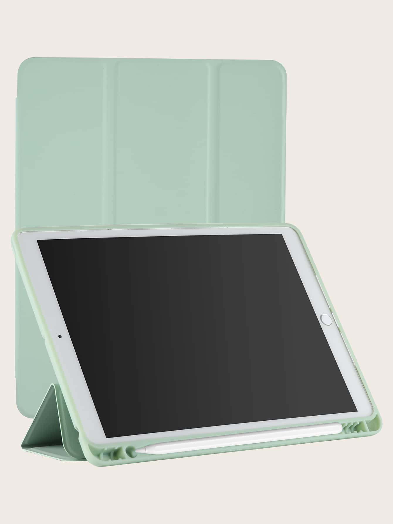 带防摔带和触控笔支架的平板电脑保护套,适用于 iPad Mini 4/5/6/9.7/10.2/10.5/Air4/Air5/10th/10.9/Pro11 英寸/Air11 (M2)/Air13 (M2)/Pro11 (M4)/Pro11 (M4) 2024 12.9 英寸 - 綠色 - 查看 1