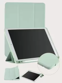 带防摔带和触控笔支架的平板电脑保护套，适用于 iPad Mini 4/5/6/9.7/10.2/10.5/Air4/Air5/10th/10.9/Pro11 英寸/Air11 (M2)/Air13 (M2)/Pro11 (M4)/Pro11 (M4) 2024 12.9 英寸 - 綠色 - 查看 7