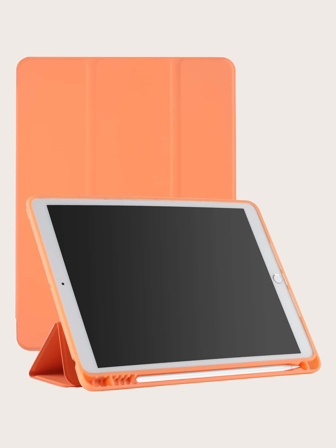 带笔槽的平板电脑防摔保护套,兼容 iPad Mini 4/5/6、iPad 9.7/10.2/10.5、iPad Air 4/Air 5/10th/10.9、iPad Pro 11 英寸/Air 11 (M2)/Air 13 (M2)/Pro 11 (M4)/Pro 11 (M4) 2024 12.9 英寸 - 珊瑚橙 - 查看 1