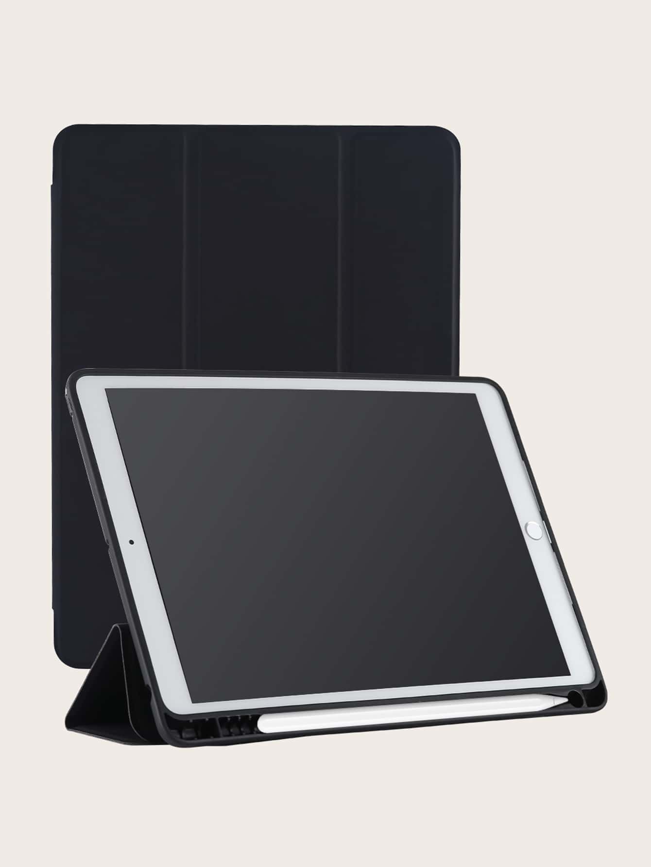 Shockproof Tablet Protective Case With Pen Slot, Compatible With IPad Mini 4/5/6/9.7/10.2/10.5/Air 4/Air 5/10th/10.9/Pro 11"/Air 11"(M2)/Air 13"(M2)/Pro 11"(M4)/Pro 11"(M4) 2024 12.9" - Black - View 1