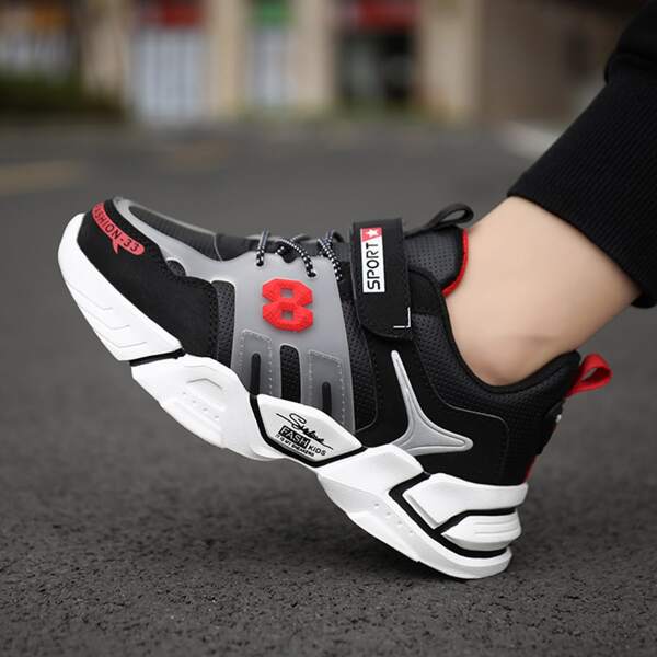 

Boys Letter Graphic Sneakers, Black