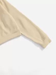 INAWLY Solid Drop Shoulder Thermal Lined Sweatshirt Graduation,Teacher,Back To School Pullover Fall - Beige - View 4