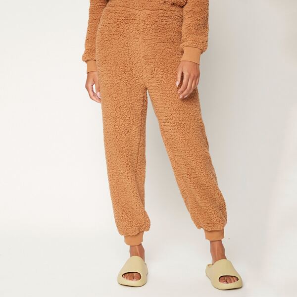 

Solid Teddy Carrot Pants, Khaki