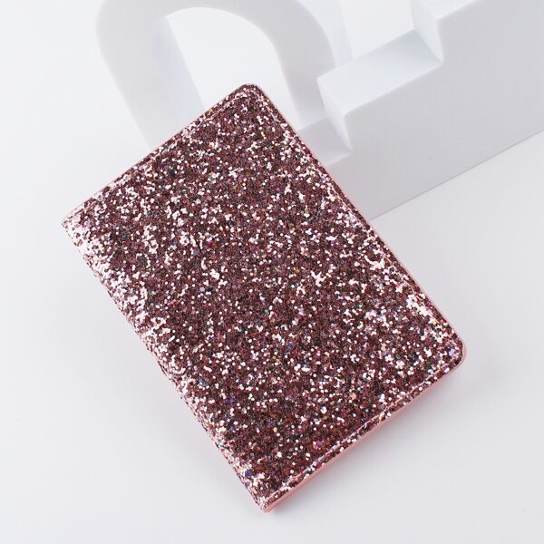 

Glitter Decor Passport Case, Pink