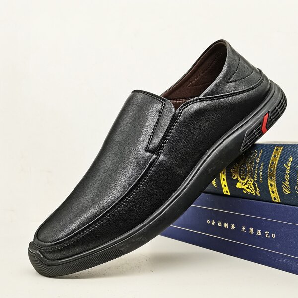 

Men Stitch Detail Loafers, Black