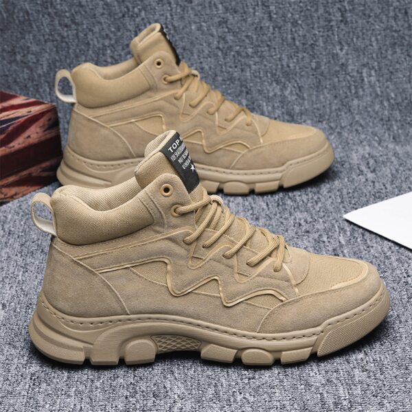 

Men Lace-up Front Boots, Khaki