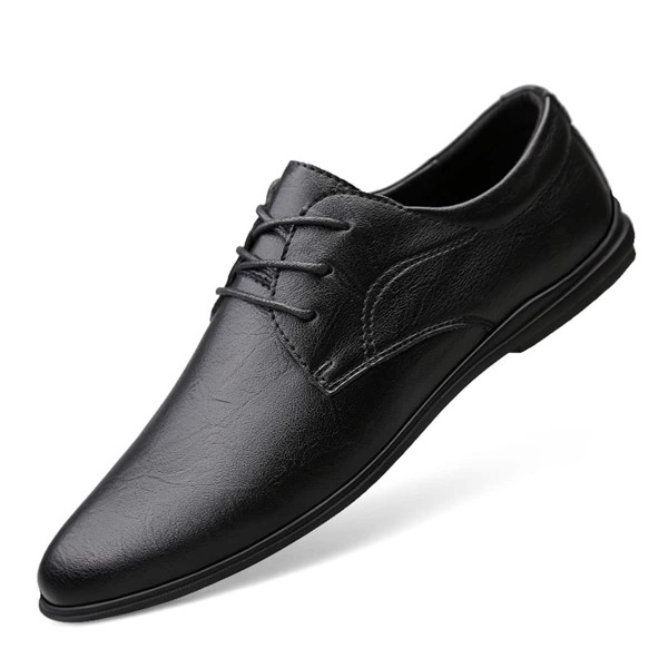 

Men Textured Lace Up Design Dress Shoes, Black