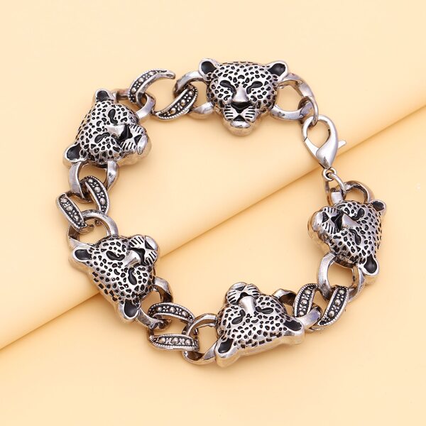 

Men Animal Design Bracelet, Antique silver